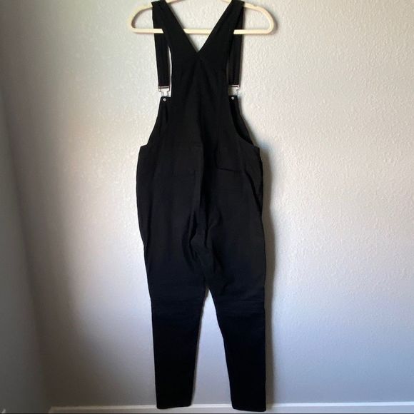 Vella Jean Black Denim Skinny Overalls Sz 1X - Picture 3 of 8